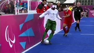 Football 5-a-side - TUR vs BRA - 1st Half P1  - Men's Prelim. Pool B - London 2012 Paralympic Games