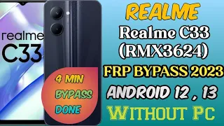 RealMe C33 (rmx3624) ANDROID 12,13 Frp Bypass 2023 | Easy Tricks | #realme