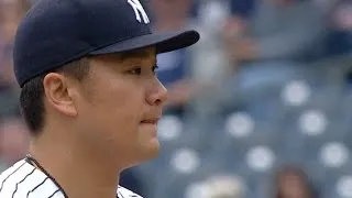 TB@NYY: Tanaka strikes out seven in seven innings