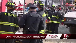 Construction worker falls off steel beam in Needham