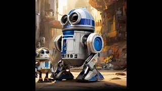 Пап, куда мы идём?.. #animation #digitalart #art #robots #cute #cuterobot #starwars #r2d2 #funny