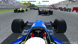 F1 1995 | Jean-Denis Deletraz Onboard | Estoril Portugal | Pacific Ford | F1 Challenge 99 02 | HD