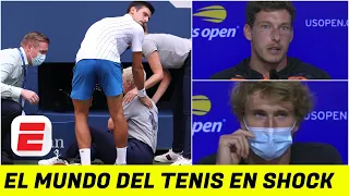 TERRIBLE: Novak Djokovic, DESCALIFICADO del US Open. Carreño Busta, Zverev, y más opiniones de Nole.