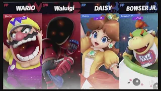 Super Smash Bros Ultimate Amiibo Fights – Request #15025 Wario & Waluigi vs Daisy & Bowser Jr