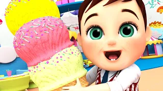 Eiscreme-Lied + Kinderlieder zum Mitsingen | Zum Markt | - Banana Cartoon Deutsch