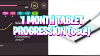 1 month tablet progression (osu!)