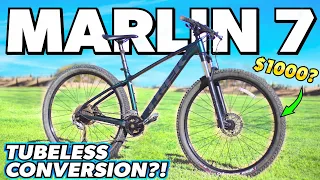 CONVERTING TREK MARLIN 7 TO TUBELESS! | Upgrading a local riders bike for free! Budget MTB Build