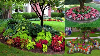 50 Beautiful Garden Flower Beds Around Trees | Landscaping Under Trees