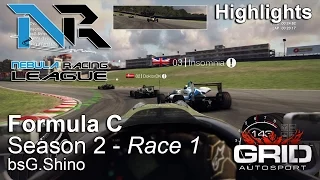 NRL - Formula C Season 2 Race 1 @ Brands Hatch - Highlights - 60fps