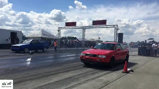 Audi S2 vs VW Golf 1.9 TDI drag race 1/4 mile 🚦🚗💥 - 4K