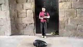 Bagpiper in Santiago