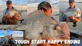 Tough start at Sea Jewfish on the hand line and monster Bream. Fishing the Hunter River Newcastle