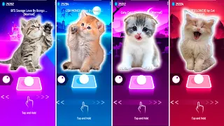 CUTE CATS BTS SAVAGE LOVE VS BLACKPINK LISA MONEY VS SHAKIRA WAKA WAKA VS JISOO FLOWER & TILES HOP