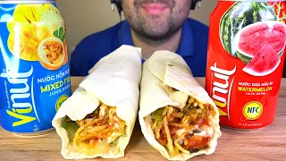 ASMR EATNG SHAWARMA MUKBANG ASMR (CHICKEN & BEEF DONER KEBAB EATING) EATING SOUNDS