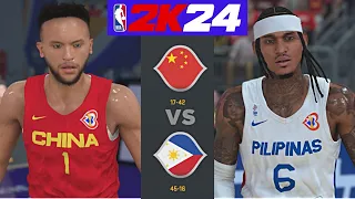 FIBA World Cup 2023 | China (17-42) vs Dream Team Philippines (45-16) | NBA 2K24 Gameplay