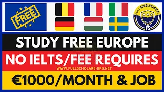 Fully Funded European Government Scholarships 2024-2025 No IELTS No Application Fee Monthly Stipend