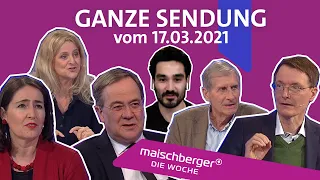 Astrazeneca, Impfchaos, Maskenaffäre - Laschet und Lauterbach im Gespräch | maischberger. die woche