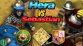 Hindustanis vs Spanish | 1v1 Arabia | vs Sebastian | AoE2