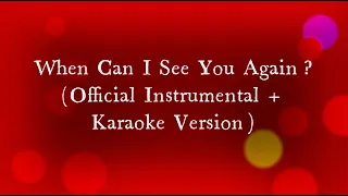 Owl City - When Can I See You Again? (Official Instrumental + Karaoke Version)