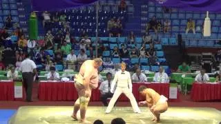 Сумо.Чемпионат мира по Сумо 2014 (Караев vs. JPN)