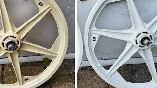 How to whiten old school BMX white mag wheels