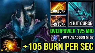 MID ABADDON IS OP +105 Radiance Flame Cloak DPS with First Item Midas 4 Hits Curse Silence Dota 2