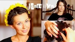 Прическа #10 Быстрая прическа Модная Коса ЦВЕТЫ в волосах JeniaKyn