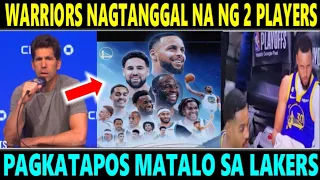 BREAKING NEWS! WARRIORS NAGTANGGAL NA ng 2 PLAYERS MATAPOS MATALO sa LAKERS