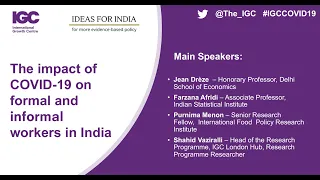 Webinar: The impact of COVID-19 on informal and migrant workers in India
