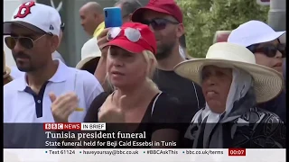 Beji Caid Essebsi funeral (Tunisia) - BBC News - 28th July 2019