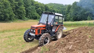 Zetor 6245 - Plowing of a meadow with a three-furrow plow! Vogel & Noot HF L800 - SUMMER PLOWING
