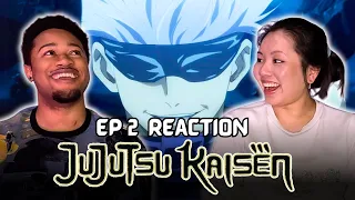 Gojo's THAT Strong?! | Girlfriend Reacts To *Jujutsu Kaisen* Ep 2 REACTION