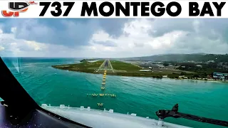 Piloting Boeing 737-800 into Montego Bay | Cockpit Views