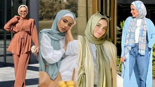2024 top trending Hijab with Outfits for summers 😎🧕