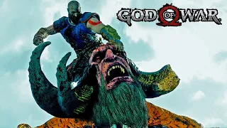 God of War PS4 - Kratos Vs 3rd Fire Troll Walkthrough (Give Me God of War)