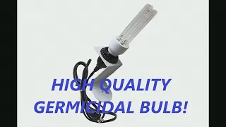 HIGH QUALITY Germicidal Bulb with Magnetic Mount (254 nm  UVC) 25 W 120 V Quartz E26/E27 Base REVIEW