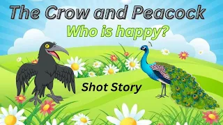 The crow and peacock story in English | Who is happy | Moral story for kids | Peacock and crow story
