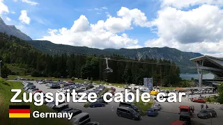 Zugspitze cable car, up. Bavaria - Germany 4K