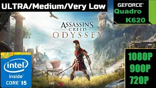 Assassin's Creed Odyssey  Test 1080P/900P/720P Quadro K620 2GB I5 3570K 8GB RAM