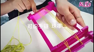 DIY Handmade Knitting Art Craft Activity Weaving Machine Bracelet Maker Weaving Beading Loom for Je