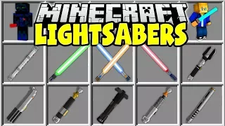 Minecraft LIGHTSABER MOD | CRAFT MINECRAFT LIGHTSABERS AND USE THE FORCE!!