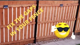 FIX FENCE GAPS, AND GAIN MORE PRIVACY