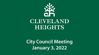 Cleveland Heights City Council January 3, 2022