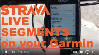 How to setup and use Strava Live Segments on a Garmin Edge Bike Computer