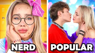 ¡Cambio de Imagen de Nerd a Popular! La Chica Buena se Enamoró de un Chico Malo