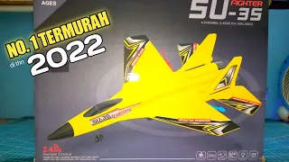 AKHIRNYA dapet juga Pesawat RC TERMURAH No.1 di tahun 2022 , Sukhoi SU-35  -  unboxing & review