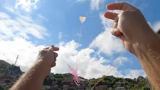 Brazilian Big Kite in the Community, Giving Line on the Kite