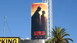 Robert Pattinson The Batman Billboard Los Angeles California USA February 2022