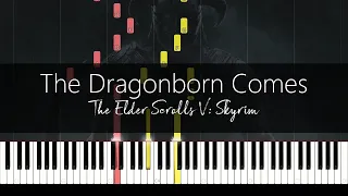 How to play: The Dragonborn Comes (Skyrim) Full Piano Tutorial