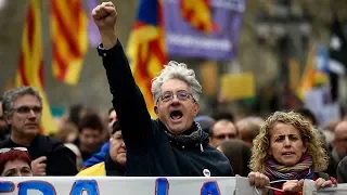 Protests in Barcelona after former Catalan president arrested